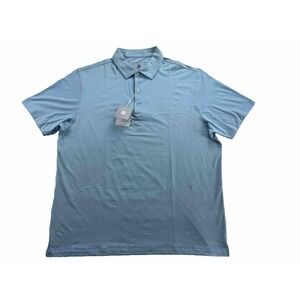 Hickey Freeman Mens Golf Polo Shirt Sky Blue Size XL Stretch Wicking Performance